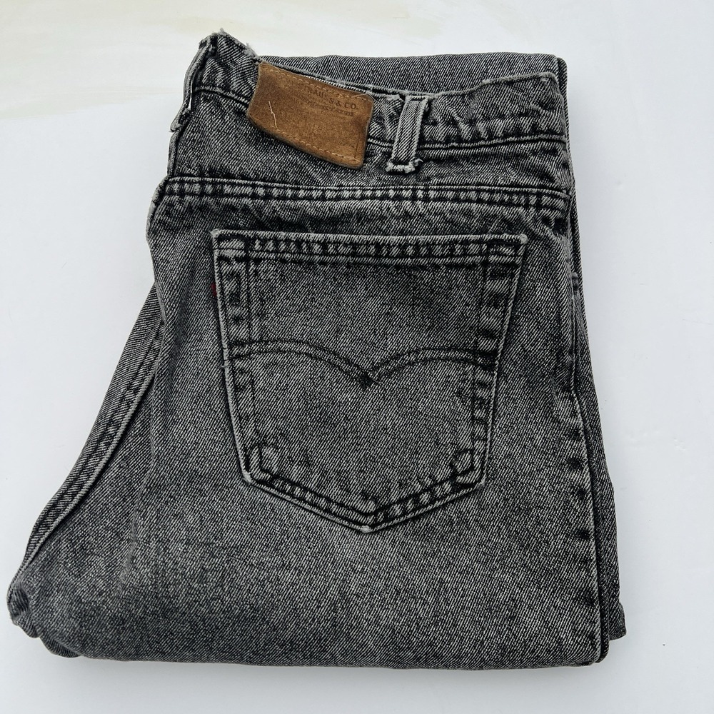 Levi's‎ 550 Relaxed Fit Jeans Mens 38x30 Gray Black Acid Wash Vintage Y2K USA